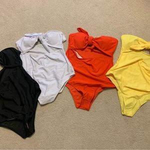 Strapless one piece- set of 4